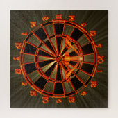 Dartboard mit Darts in die 180 Dartkunst ジグソーパズル (横)