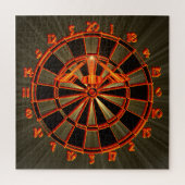 Dartboard mit Darts in die 180 Dartkunst ジグソーパズル (縦)