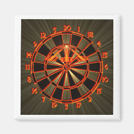 Dartboard mit Darts in die 180 Dartkunst マグネット
