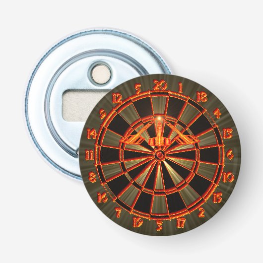 Dartboard mit Darts in die 180 Dartkunst 栓抜き (正面)