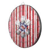 Dartboard Red & White Stripe Barber Pole Barbers ダーツボード (正面右)