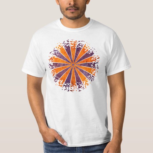 DARTboard shine - 1オレンジバイオレットグランジ Tシャツ (正面)
