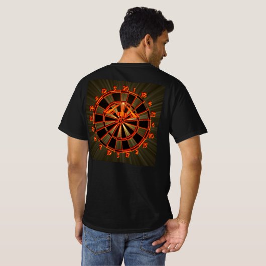 Dartboard Spezialdesign - Strahlen und Supernova Tシャツ (裏面フル)