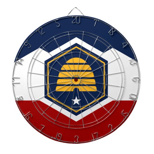 Dartboard with Flag of Utah State, USA ダーツボード (正面)