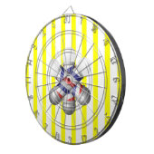 Dartboard Yellow White Stripe Barber Pole Barbers ダーツボード (正面右)