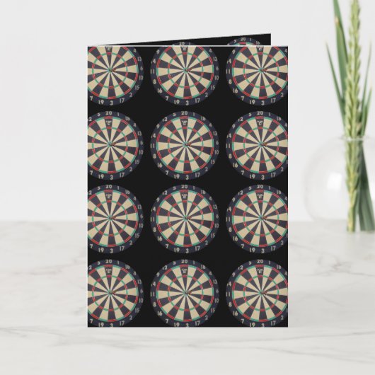 Dartboards_On_Black,_誕生日_Greeting_Card。 カード (正面)