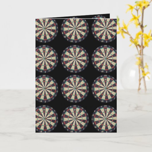 Dartboards_On_Black,_誕生日_Greeting_Card。 カード (黄色い花)