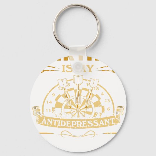 Darter Dart Gift T-Shirt Darting My Antidepressant キーホルダー (正面)