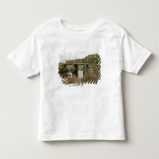 Dartmoorの国立公園のクラッパー橋 トドラーTシャツ (正面)