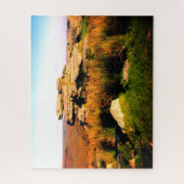 Dartmoorの岩山 ジグソーパズル (縦)