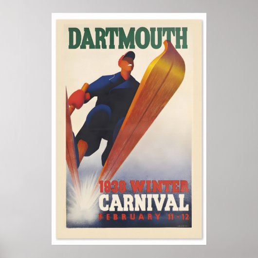 Dartmouth938 Winter Carnival Classic Vintage Style ポスター (正面)