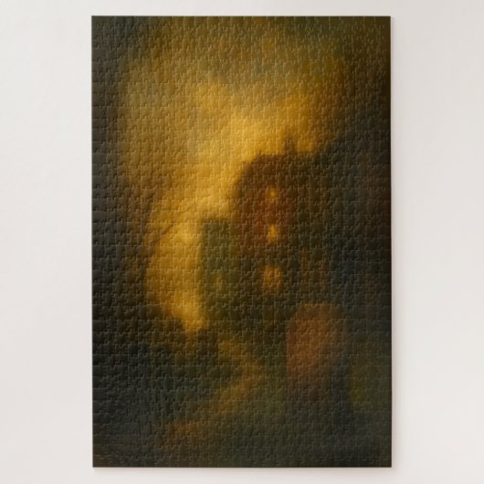 Dartmouth Village Twilight Turner Style Art Puzzle ジグソーパズル (縦)