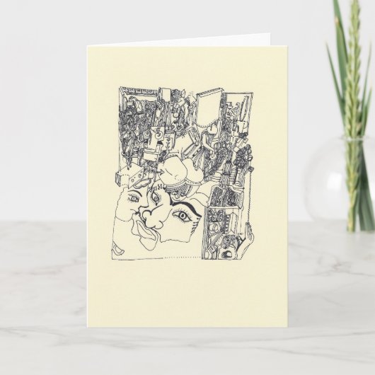 d'Artsを1つの超現実的なスケッチの挨拶状分解します カード (正面)