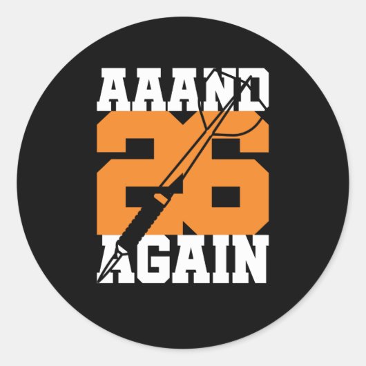 Darts 26 Again Club Hobby Sports Funny ラウンドシール (正面)