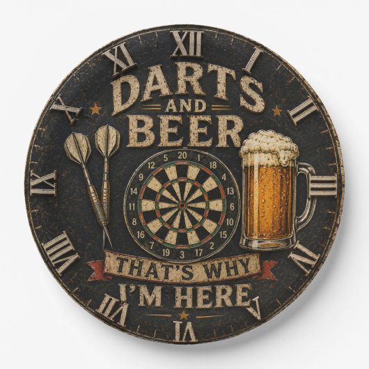 Darts and Beer ペーパープレート (正面)