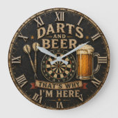 Darts and Beer ラージ壁時計 (正面)