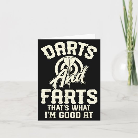 Darts And Farts That's What I'm Good At Funny Dart カード (正面)