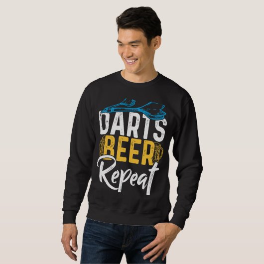 Darts Beer Repeat Dart Player スウェットシャツ (正面フル)
