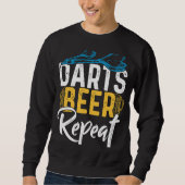 Darts Beer Repeat Dart Player スウェットシャツ (正面)