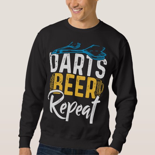 Darts Beer Repeat  Dart Player スウェットシャツ (正面)