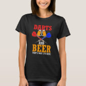 Darts & Beer That's Why I'm Here Dartboard Game To Tシャツ (正面)