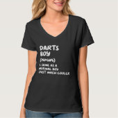 Darts Boy Definition Funny Tシャツ (正面)