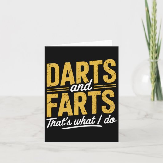 Darts Farts Funny Dart Sayings Sarcasm Dart Men Wo カード (正面)