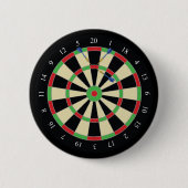 Darts Player Winner Treble Top 180 Dartboard 缶バッジ (正面)