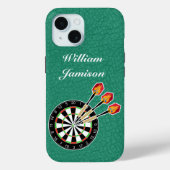Darts sport with Dartboard and Darts personalize Case-Mate iPhoneケース (裏面)