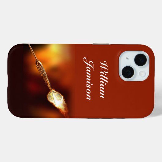 Darts Sports Emphasis Flaming dart personalize Case-Mate iPhoneケース (裏面 (横))
