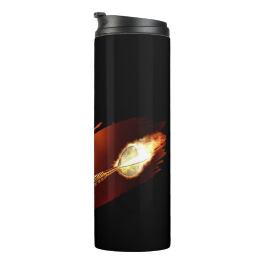 Darts - with Flaming Dart image - Personalize タンブラー (回転右)