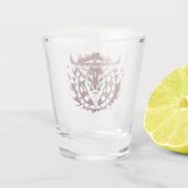 Dartscheibe Feuer Stier Bulle Spezialdesign ショットグラス (裏面)