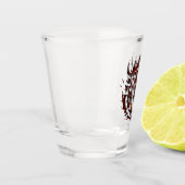 Dartscheibe Feuer Stier Bulle Spezialdesign ショットグラス (左)