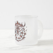 Dartscheibe Feuer Stier Bulle Spezialdesign フロストグラスマグカップ (正面右)