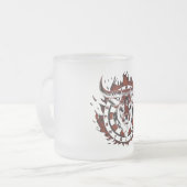 Dartscheibe Feuer Stier Bulle Spezialdesign フロストグラスマグカップ (正面左)