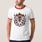 Dartscheibe Feuer Stier Bulle Spezialdesign Tシャツ (正面)