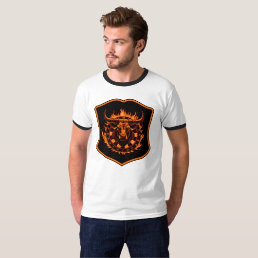 Dartscheibe Wappen Stier Darts Spezialdesign Tシャツ (正面フル)