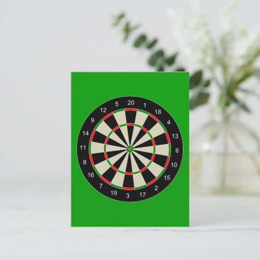 darttarget_Vector_Clip art DARTS DARTBOARD TARGET ポストカード (スタンド正面)
