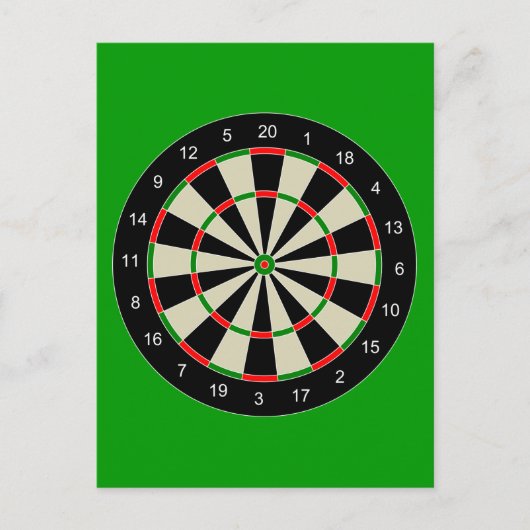 darttarget_Vector_Clip art DARTS DARTBOARD TARGET ポストカード (正面)