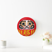 Daruma doll (traditional Japanese good luck charm) ラウンド壁時計 (ホーム)