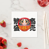 Daruma for Business Success and Prosperity スタンダードカクテルナプキン (インサイチュ)