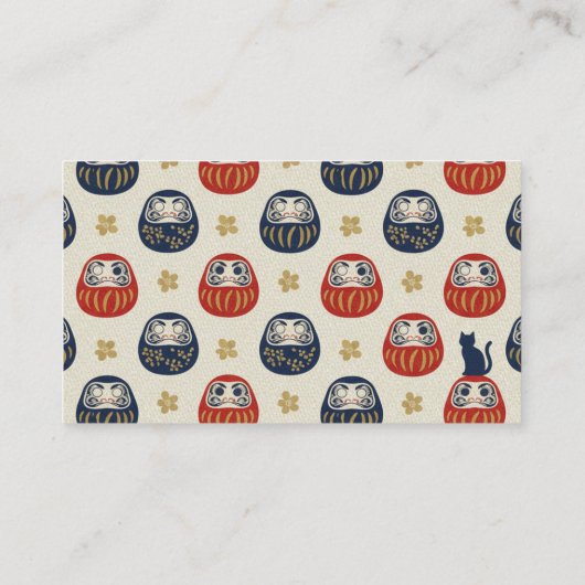 Daruma & Hidden Cat Business Cards 名刺 (裏面)