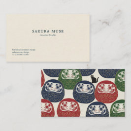 Daruma & Hidden Cat Business Cards 名刺