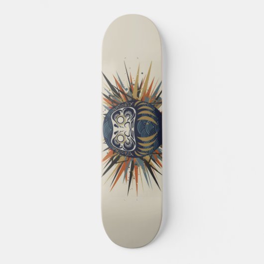 Daruma Skateboard – Japanese Ukiyo-e Inspired Art スケートボード (正面)