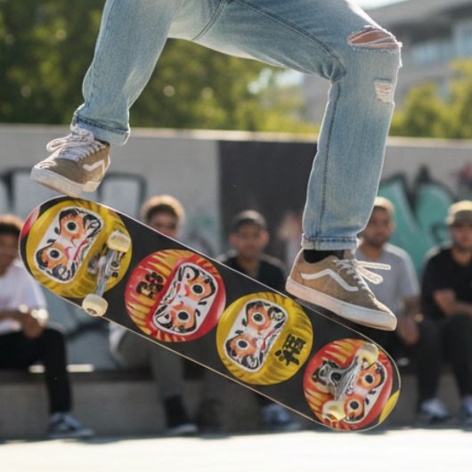 Daruma Skateboard – Japanese Ukiyo-e Inspired Art スケートボード