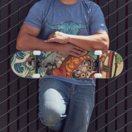 Daruma Skateboard – Japanese Ukiyo-e Street Art スケートボード