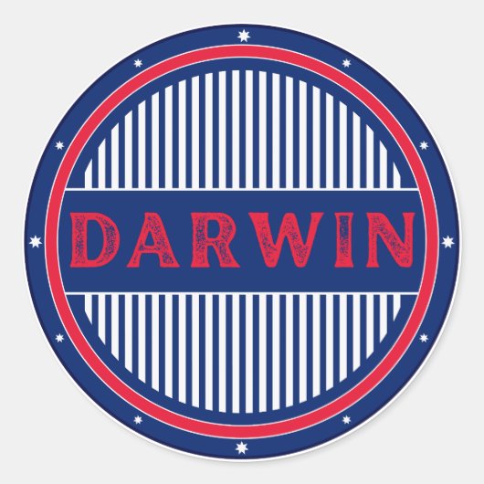 Darwin City Pride Emblem – Australian Identity ラウンドシール (正面)