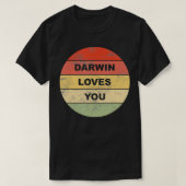 Darwin Loves You Atheist Pro Science Non Religious Tシャツ (デザイン正面)