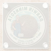 Darwin, Minnesota Twine Ball Coaster Souvenir Gift ガラスコースター (裏面)