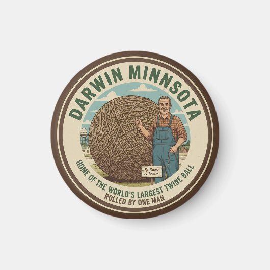 Darwin, Minnesota Twine Ball Magnet マグネット (正面)